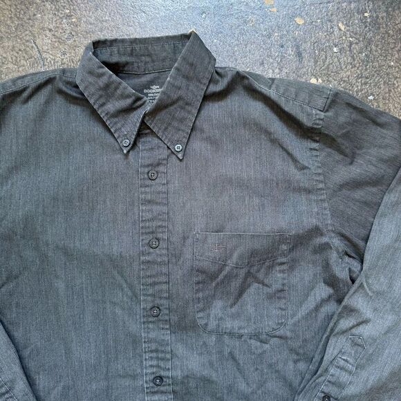 Dockers Button Down Long Sleeve Shirt Size Medium Stain Defender Cotton Blend - Picture 16 of 16